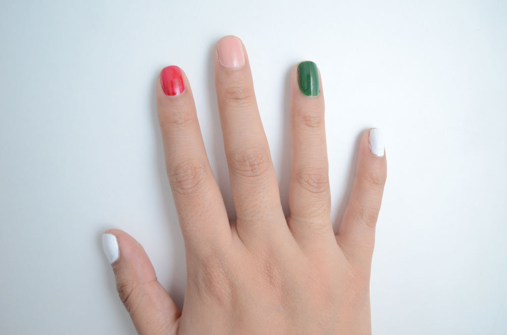 Manicura navidad paso1