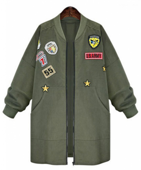 Chaqueta verde militar bomber 02