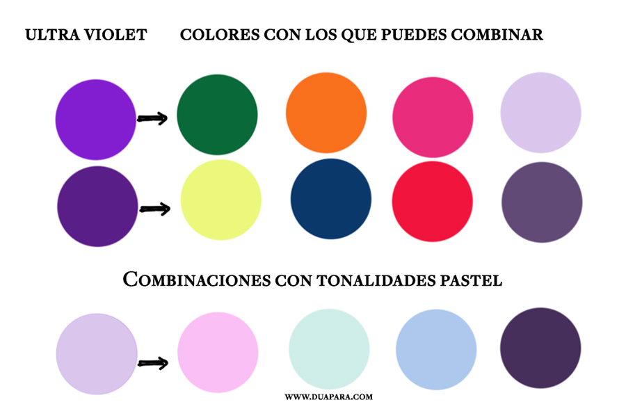 Combinar el morado violeta duapara